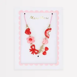 Hearts & Cherries Enamel Charm Necklace