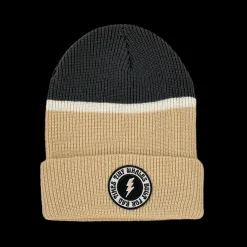 High Voltage Beanie - Sand/Faded Black
