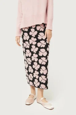 Jacinto Floral Print Jacquard Knit Skirt