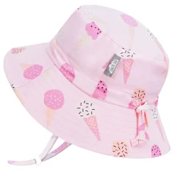 Kids Water Repellent Bucket Hats | Pink Ice Cream
