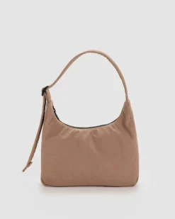 Mini Nylon Shoulder Bag - Cocoa