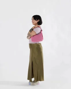 Mini Nylon Shoulder Bag - Azalea Pink