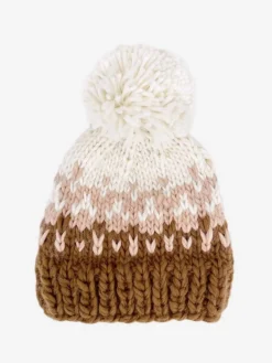 Nell Stripe Hat - Blush/Walnut