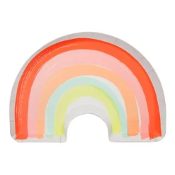 Neon Rainbow Plates