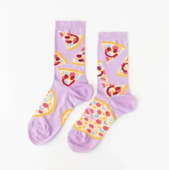 Pizza Face Crew Socks - Women's