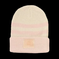 Positive Vibes Beanie - Natural/Faded Pink