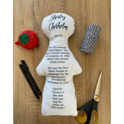 Shirley Chisholm DIY Doll Fabric