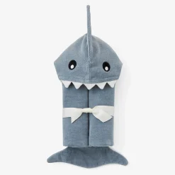 Slate Baby Shark Hooded Bath Wrap