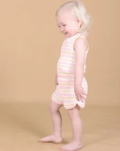 Sorbet Stripe Retro Rib Romper