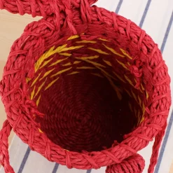 Strawberry Straw Crossbody Bag