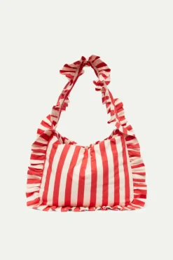 Stripe Print Shoulder Bag