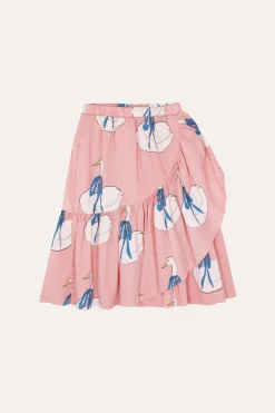 Swans Allover Print Skirt