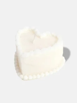 Sweetie 3D Candle Heart Cake - White