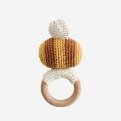 Teether Bee Cotton Crochet Rattle