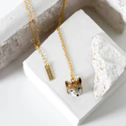 Tiny Tooth and Tail Fox Necklace