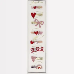 Valentine's Hair Clips (x 8)