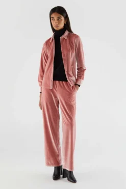 Velvet Stretch Pants - Pink