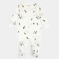 Winter Fun Print on Off-White Sleeper