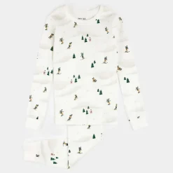 Winter Fun Print PJ Set - Off White
